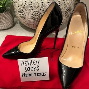 Christian Louboutin So Kate black patent leather heels 120 mm